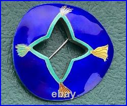 Sheila McDonald Silver Enamel & Gold Brooch London 1997 Renowned Scottish Artist