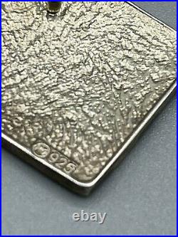 Shetland Jewellery Company Vintage Scottish Sterling Silver & Enamel Pendant