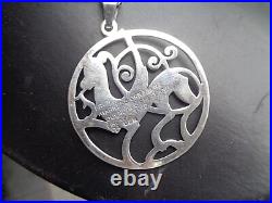 Shetland QUENDALE HORSE Pendant Sterling Silver Scottish hm 1977 1979 Edinburgh