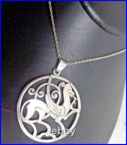 Shetland QUENDALE HORSE Pendant Sterling Silver Scottish hm 1977 1979 Edinburgh