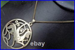 Shetland QUENDALE HORSE Pendant Sterling Silver Scottish hm 1977 1979 Edinburgh