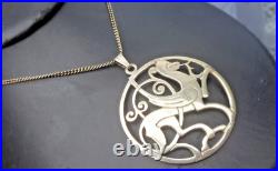 Shetland QUENDALE HORSE Pendant Sterling Silver Scottish hm 1977 1979 Edinburgh