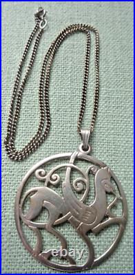 Shetland QUENDALE HORSE Pendant Sterling Silver Scottish hm 1977 1979 Edinburgh