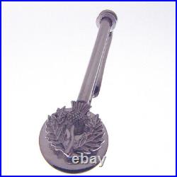 Silver Napkin Hook With Scottish Thistle. Sterling Silver Scottish Napkin Clip