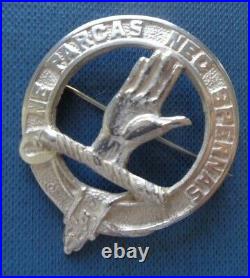 Silver Scottish Badge Brooch Clan LAMONT h/m 1952 Edinburgh Thomas Ebbert
