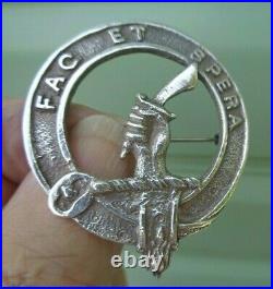Silver Scottish Badge Brooch Clan MATHESON h/m 1951 Edinburgh Thomas Ebbert