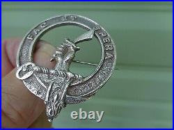 Silver Scottish Badge Brooch Clan MATHESON h/m 1951 Edinburgh Thomas Ebbert