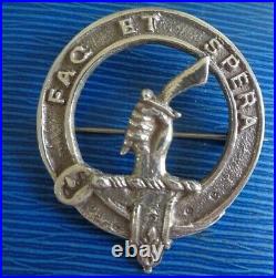 Silver Scottish Badge Brooch Clan MATHESON h/m 1951 Edinburgh Thomas Ebbert