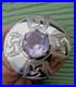 Silver Scottish Brooch Amethyst Celtic Vintage LARGE hallmark 1971 Ward Brothers