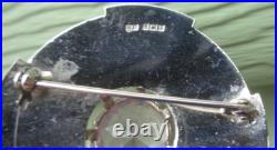 Silver Scottish Brooch Amethyst Celtic Vintage LARGE hallmark 1971 Ward Brothers
