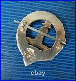 Silver Scottish Brooch Badge h/m 1927 Edinburgh Thomas Ebbert Clan Henderson