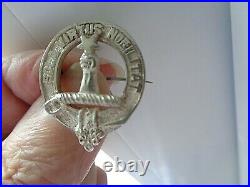 Silver Scottish Brooch Badge h/m 1927 Edinburgh Thomas Ebbert Clan Henderson