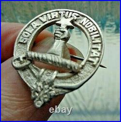 Silver Scottish Brooch Badge h/m 1927 Edinburgh Thomas Ebbert Clan Henderson