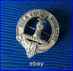 Silver Scottish Brooch Badge h/m 1927 Edinburgh Thomas Ebbert Clan Henderson