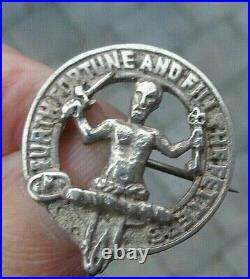 Silver Scottish Brooch / Badge h/m 1941 Edinburgh Thomas Ebbert Clan Murray