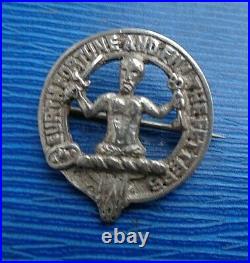 Silver Scottish Brooch / Badge h/m 1941 Edinburgh Thomas Ebbert Clan Murray