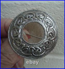 Silver Scottish Iona Celtic Brooch Hamish Dawson Bowman h/m 1973 Edinburgh