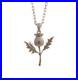 Silver Thistle Necklace Hallmarked Sterling Silver Scottish Thistle Pendant