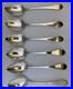 Six Scottish Sterling Silver Serving Spoons. Hallmarked 1796