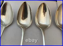 Six Scottish Sterling Silver Serving Spoons. Hallmarked 1796
