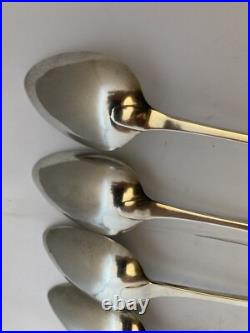 Six Scottish Sterling Silver Serving Spoons. Hallmarked 1796