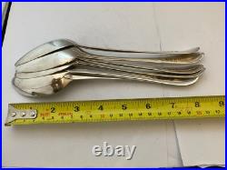 Six Scottish Sterling Silver Serving Spoons. Hallmarked 1796