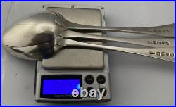 Six Scottish Sterling Silver Serving Spoons. Hallmarked 1796