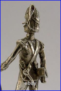 Solid Cast Sterling Silver Soldier Scots Guards Fusiliers Figure 1978 Military