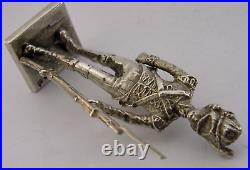 Solid Cast Sterling Silver Soldier Scots Guards Fusiliers Figure 1978 Military