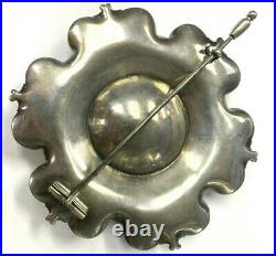 Spectacular Natural Quartz and Sterling Silver Antique Victorian Scottish Pin