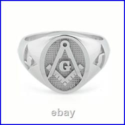 Sterling Silver 925 Masonic Ring Scottish Rite 14Th Degree YOD Fremason Ring