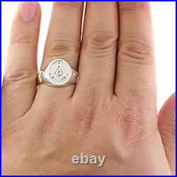 Sterling Silver 925 Masonic Ring Scottish Rite 14Th Degree YOD Fremason Ring