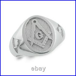 Sterling Silver 925 Masonic Ring Scottish Rite 14Th Degree YOD Fremason Ring
