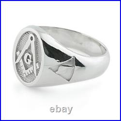 Sterling Silver 925 Masonic Ring Scottish Rite 14Th Degree YOD Fremason Ring