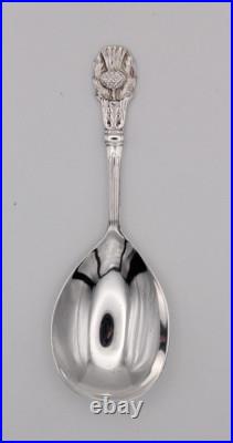 Sterling Silver Caddy Spoon Scottish Thistle Design Birmingham 1973