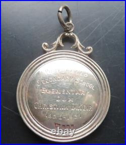 Sterling Silver Dux School Medal Portobello Scottish