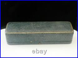 Sterling Silver Enamel Menu Place Card Holders, Scottish Thistles 1927 Cased Sterling Silver Enamel Menu Place Card Holders, Scottish Thistles 1927 Cased