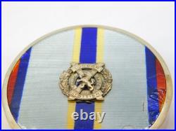 Sterling Silver Enamel Topped Snuff Box'London Scottish' Antique 1931 AF