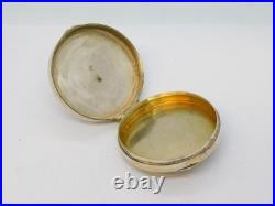 Sterling Silver Enamel Topped Snuff Box'London Scottish' Antique 1931 AF