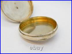 Sterling Silver Enamel Topped Snuff Box'London Scottish' Antique 1931 AF