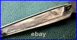 Sterling Silver Etched Vintage Scottish Celtic Kilt Pin Amber Color Stone