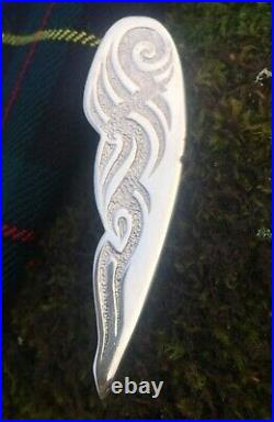 Sterling Silver Kilt Pin / Handcrafted Kilt Pin / Scottish Celtic Kilt Pin