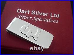 Sterling Silver Pound Sign Money Clip, New in Box, Scottish Hallmarked Gift
