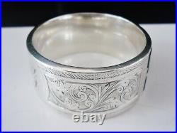 Sterling Silver Scottish Agate Napkin Ring, Joseph Cook & Son, Birmingham 1918