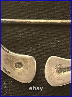 Sterling Silver Scottish Celtic Penannular Brooch Pin Antique Fibulae Hallmarks