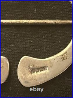 Sterling Silver Scottish Celtic Penannular Brooch Pin Antique Fibulae Hallmarks