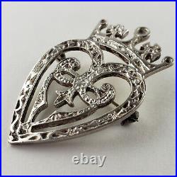 Sterling Silver Scottish Edinburgh Lukenbooth Brooch Celtic 14.9g 7564