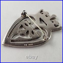 Sterling Silver Scottish Edinburgh Lukenbooth Brooch Celtic 14.9g 7564