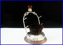 Sterling Silver Scottish Thistle Combination Pen Wipe & Double Pen Rest 1906