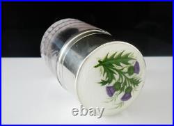 Sterling Silver Scottish Thistle Enamel Scent Bottle, Lawrence Emanuel 1917